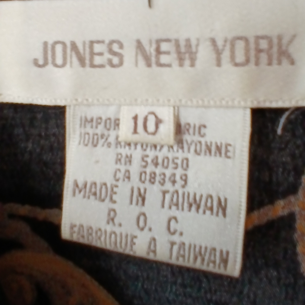 Vintage Jones New York Baroque Shirt Women 10 Old Money Dark Academia Equestrian - Picture 5 of 7